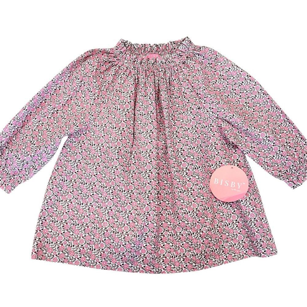 Bisby Girls Pink Floral Print Blouse - Picture 2 of 5